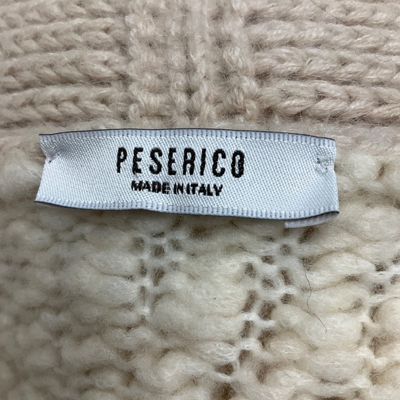 PESERICO BEIGE / CREAM OVERSIZED KNIT CARDIGAN SWEATER - Picture 4 of 6